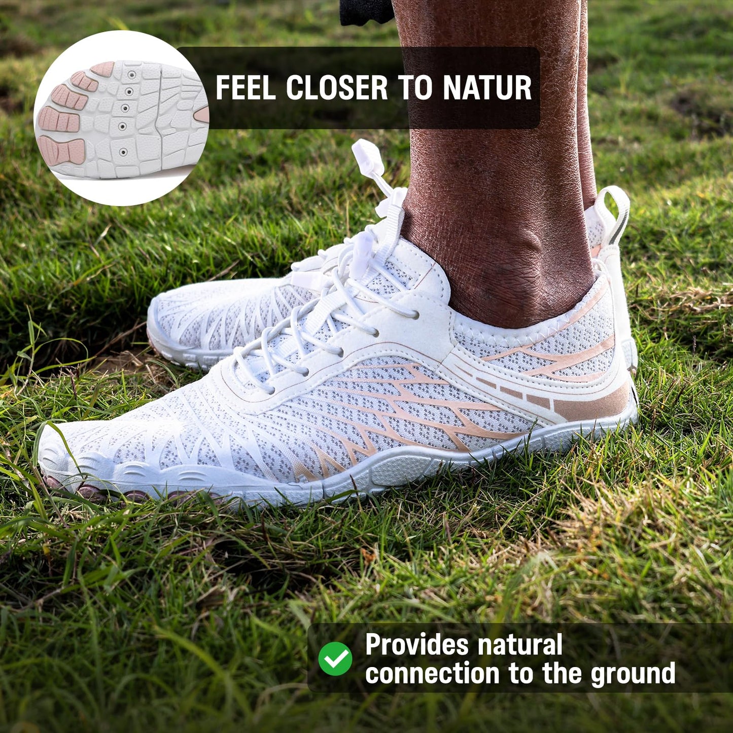 New Barefoot Shoes for Women Mens,Comfortable & Non-Slip Barefoot Vitality Shoe Women's Athletic Footwear,Wide Toe Box Water Shoe for Women Men