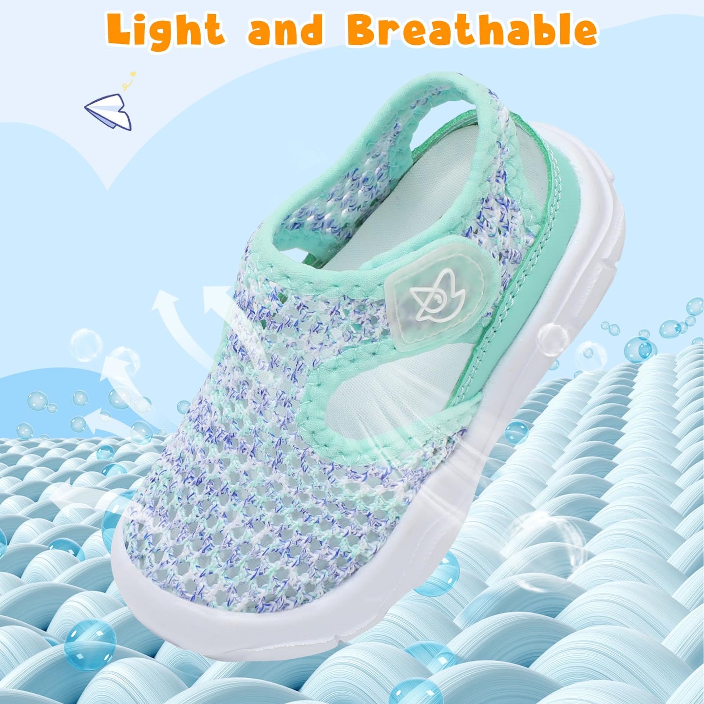 Toddler Sandals Boys Girls Wide Sandals Kids Water Sandal Shoes Lightweight Barefoot Summer Shoes for Beach Swim
