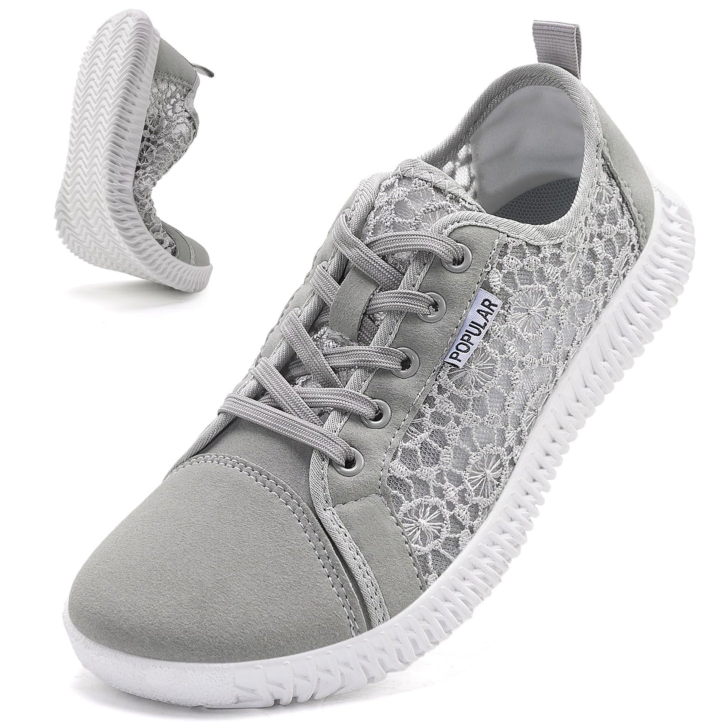 Wide Toe Box Shoes Zero Drop Non Slip Extra Wide Width Fashion Sneakers Ultra Light Breathable Walking Shoes Casual Sneakers for Travel Work Trainers