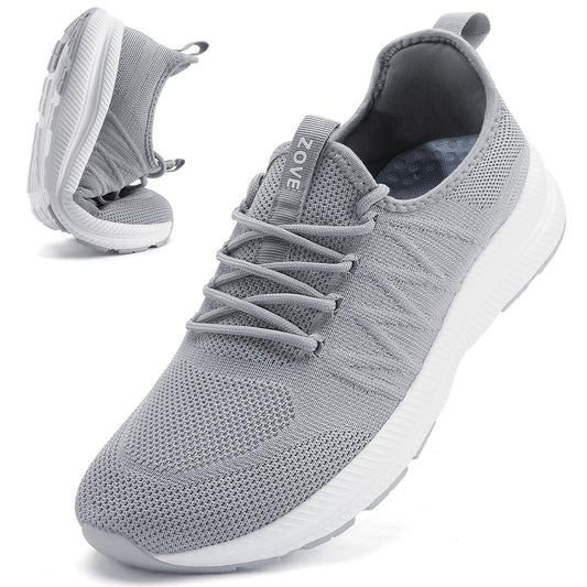 Wide Toe Box Shoes for Men Extra Wide Width Sneakers Non-Slip Ultra Light Wide Tennis Running Shoes