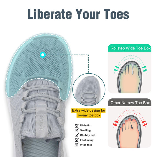 Wide Toe Box Shoes Women Extra Wide Width Sneakers