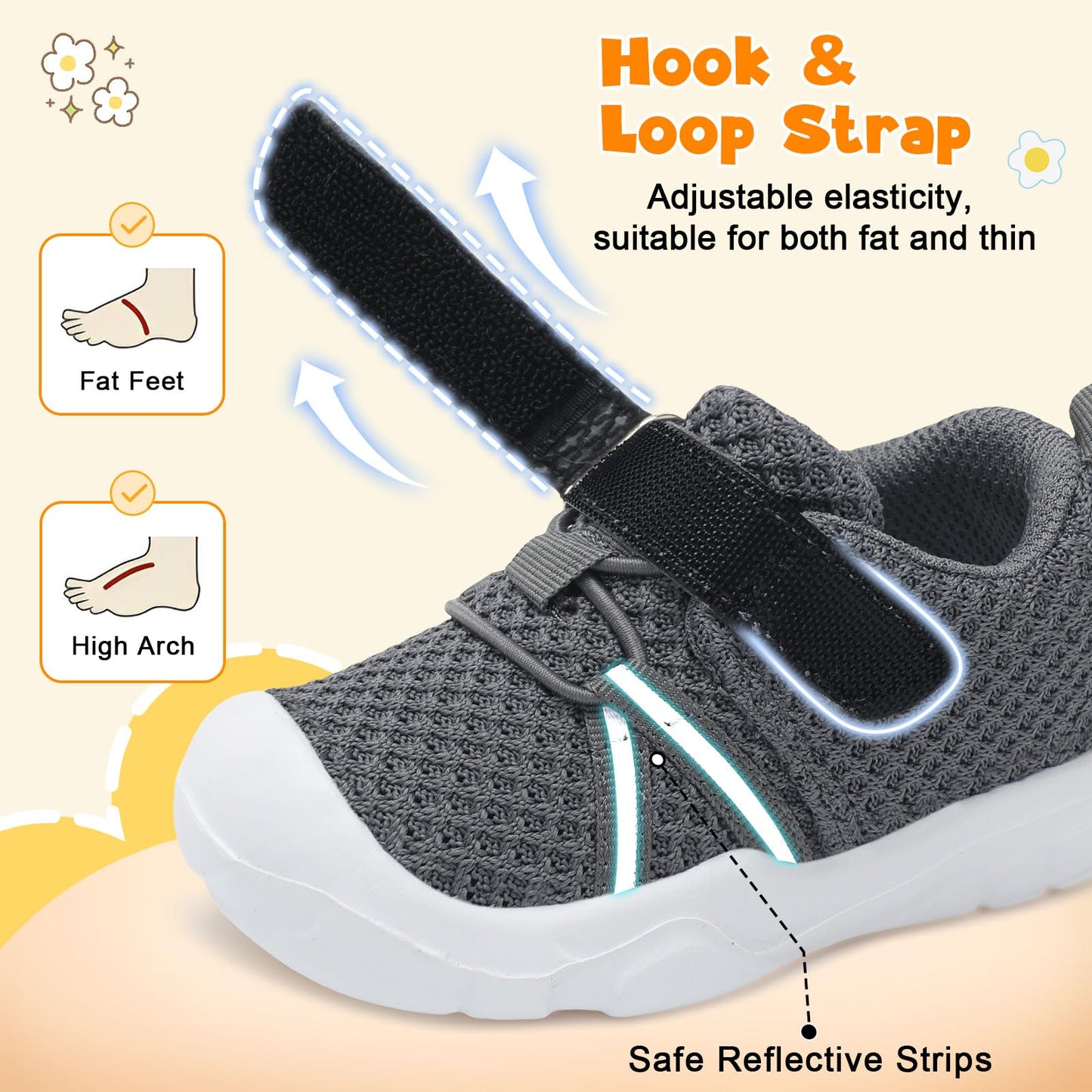 Toddler Sneakers Wide Toddler Shoes Boys Girls Tennis Shoes