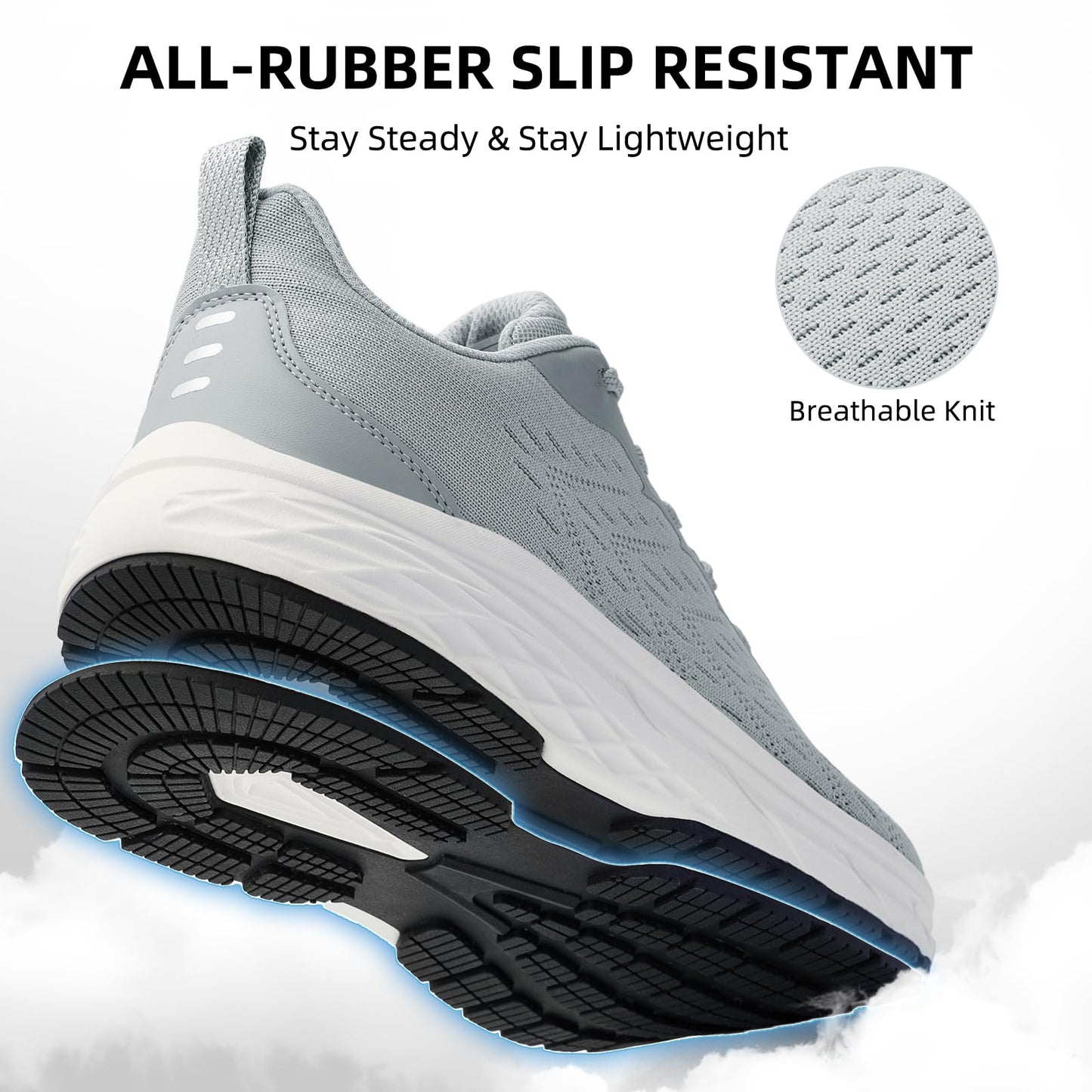 Wide Toe Box Shoes for Men - Wide Width Walking Shoes Comfortable Athletic Running Tennis