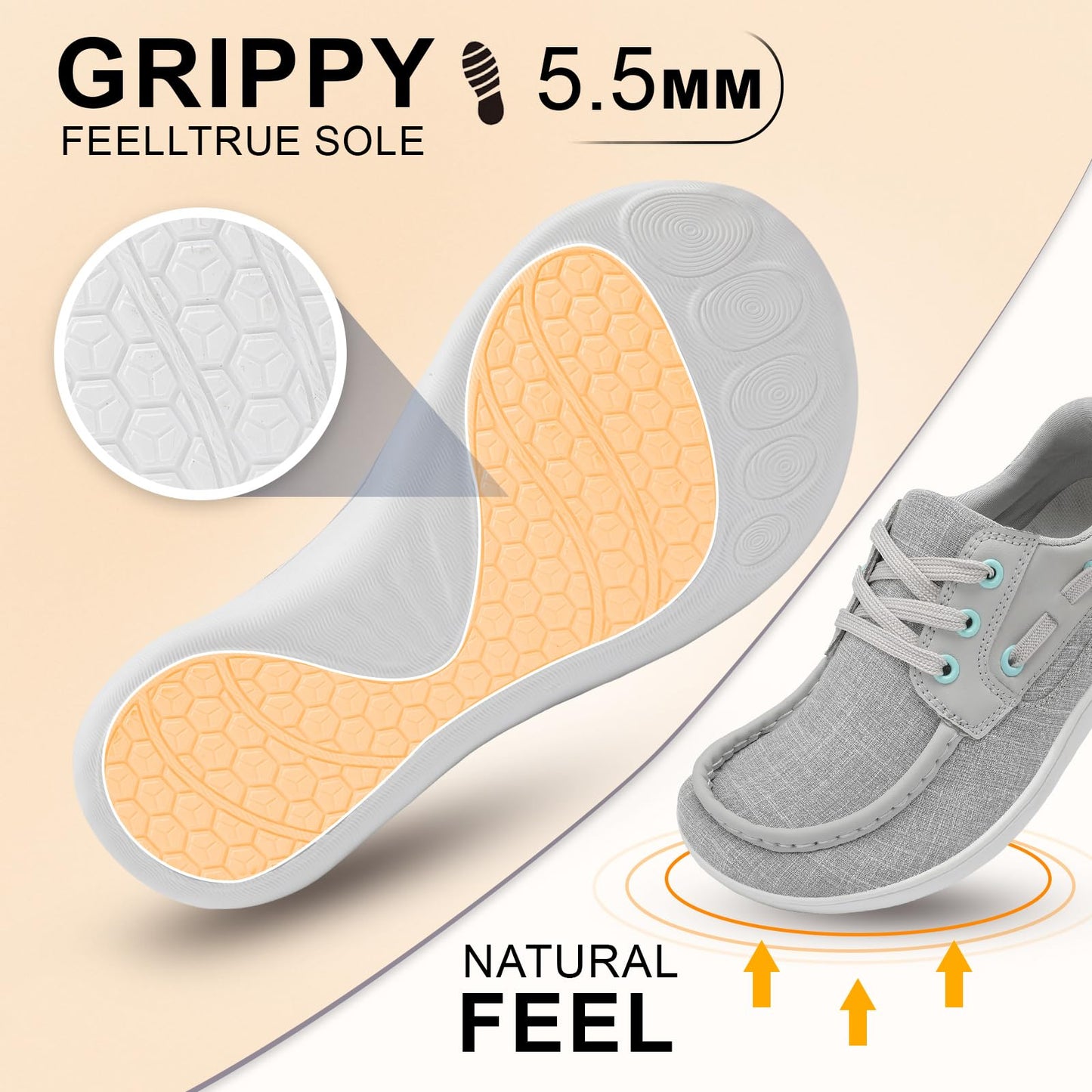 Womens Walking Shoes Barefoot Running Shoes Wide Toe Zero Drop Tennis Sneakers