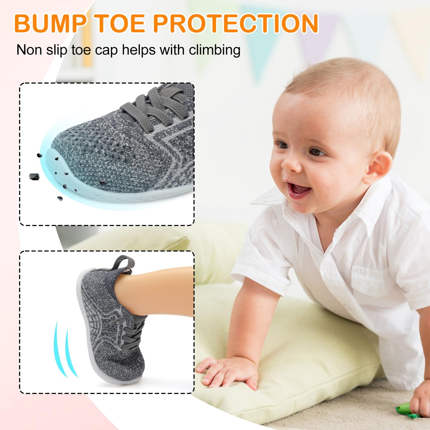 Toddler Barefoot Boys Girls Tennis Shoes