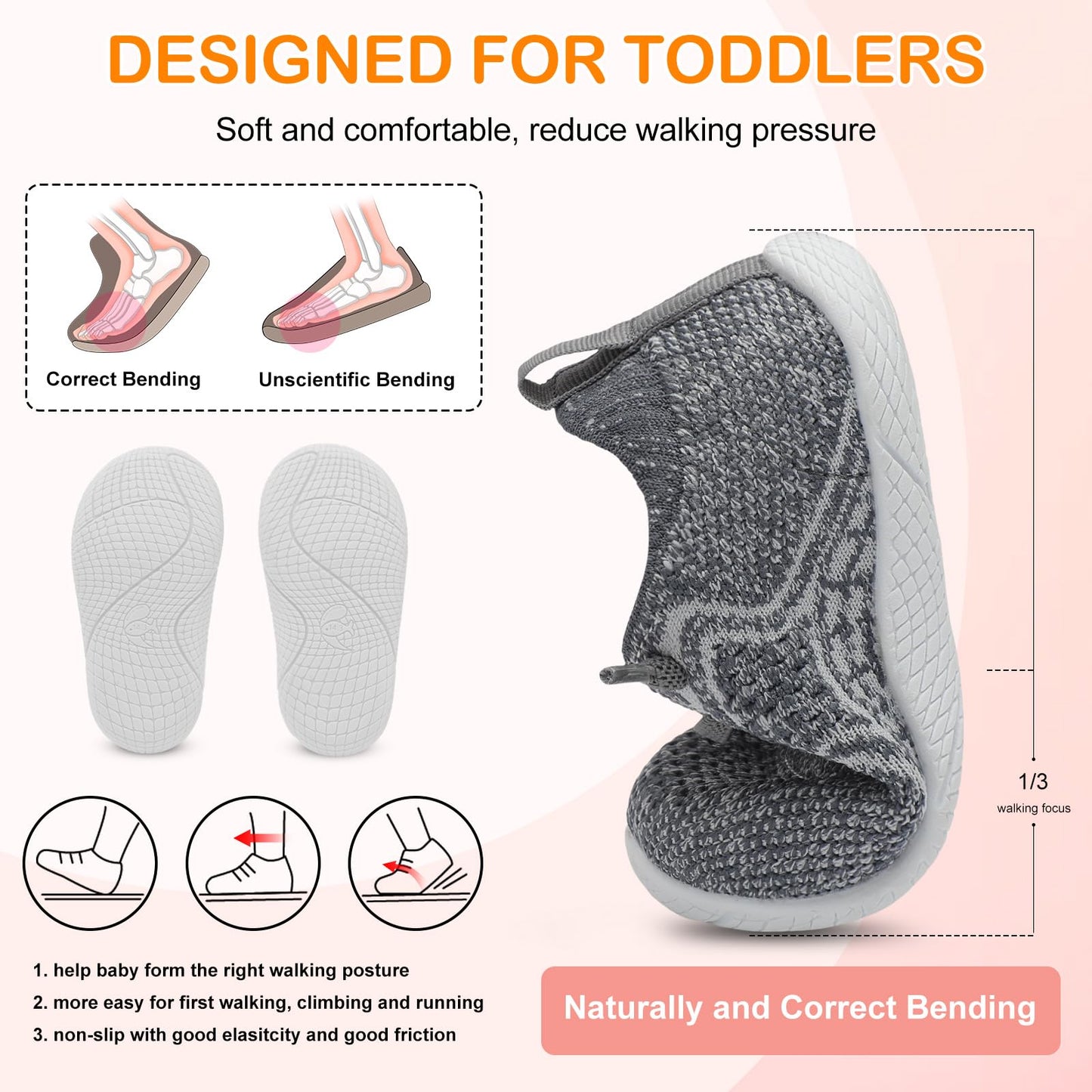 Toddler Barefoot Boys Girls Tennis Shoes