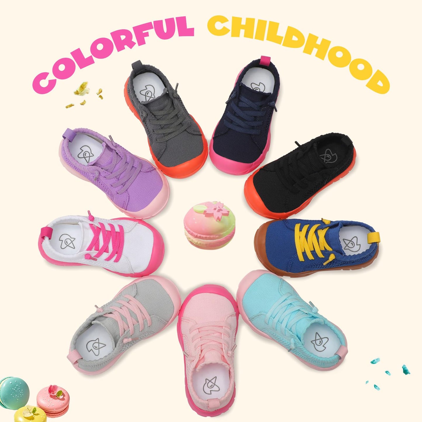 Toddler Shoes Girls Boys Wide Barefoot Shoes Kids Breathable Sneakers Slip on Tennis Shoe Lightweight Sneakers