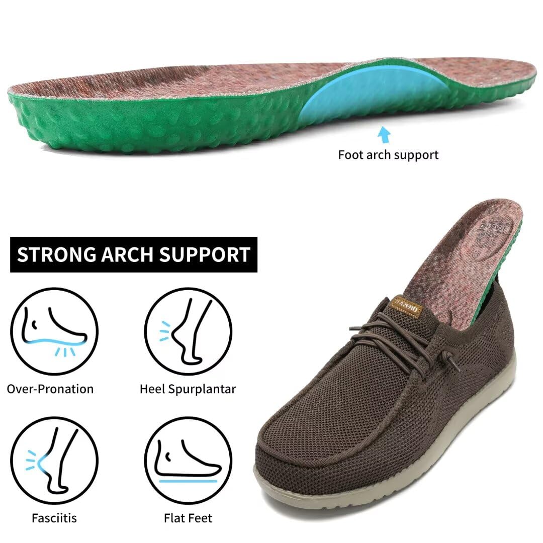 Men Wide Width Slip On Shoes Loafer with Arch Support Insoles Men Casual Shoes