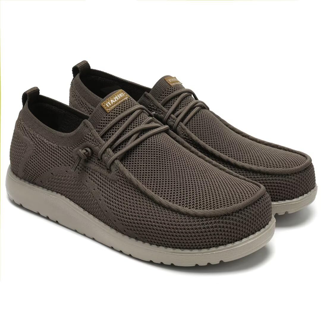 Men Wide Width Slip On Shoes Loafer with Arch Support Insoles Men Casual Shoes