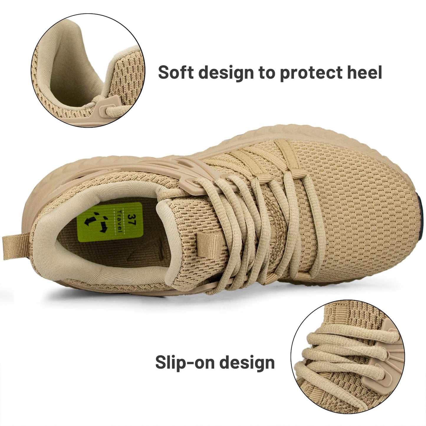 Womens Slip On Sneakers Women Walking Tennis Shoes