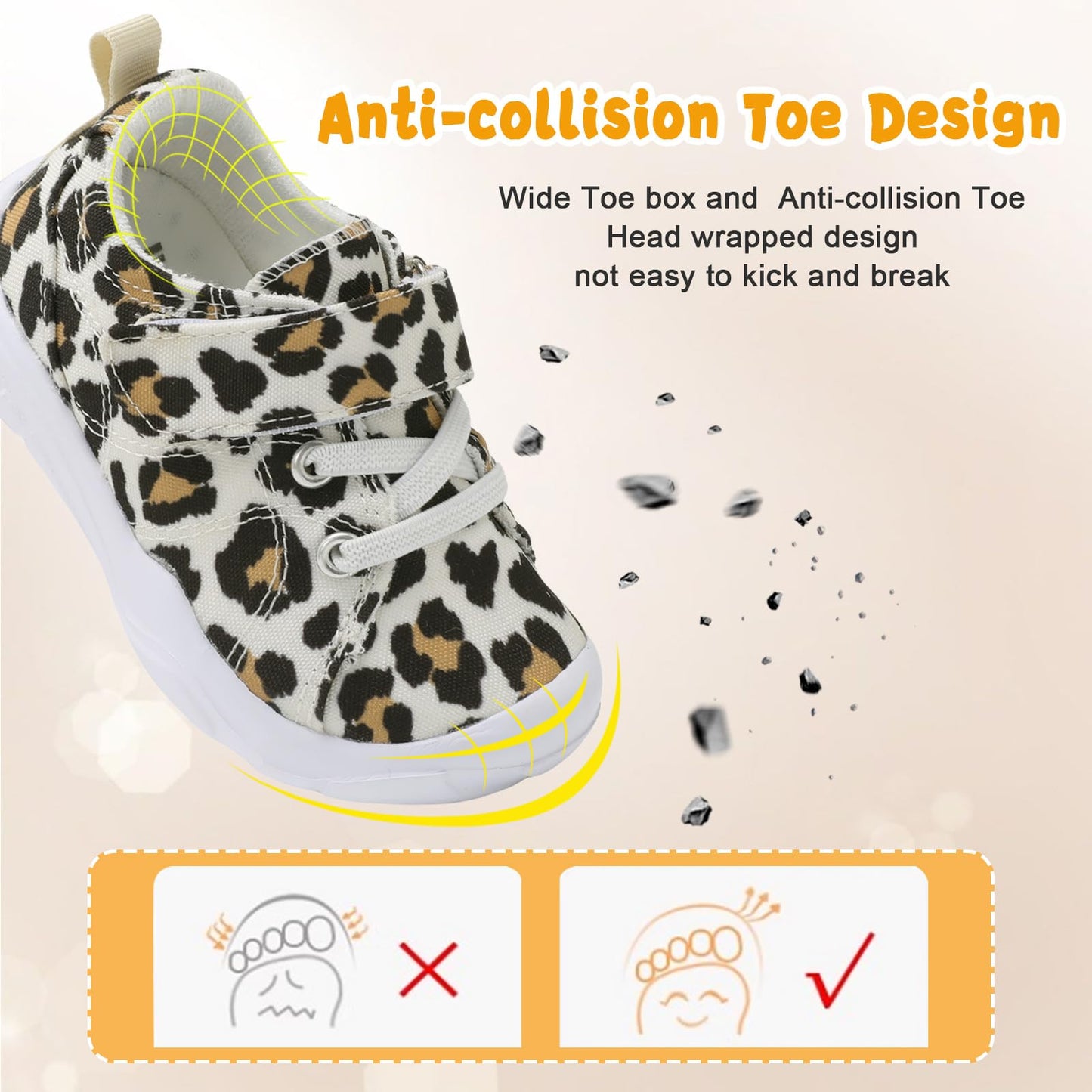 Kids Canvas Shoes Running Shoes for Girls Boys Wide Toe Box Barefoot Toddler Sneakers