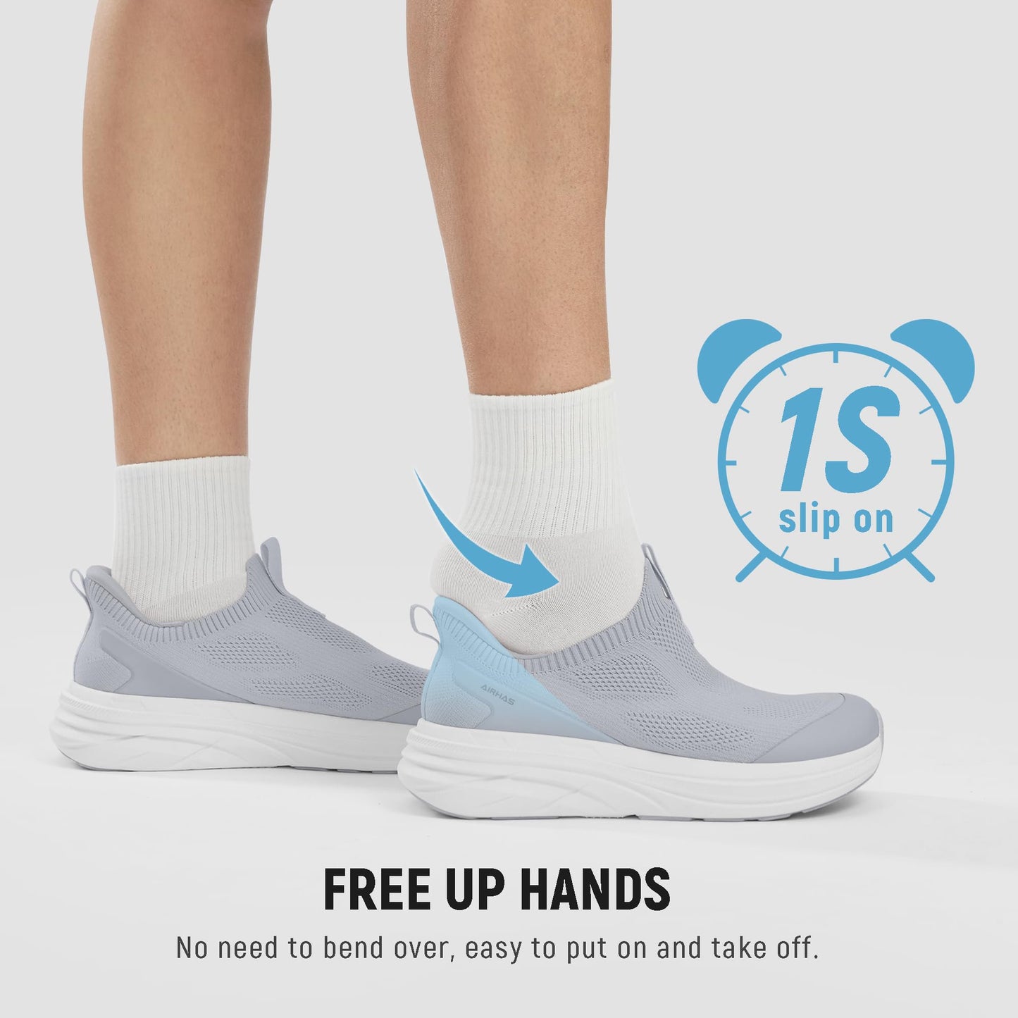 Wide Toe Box Walking Shoes Slip On Breathable Sneakers for Women