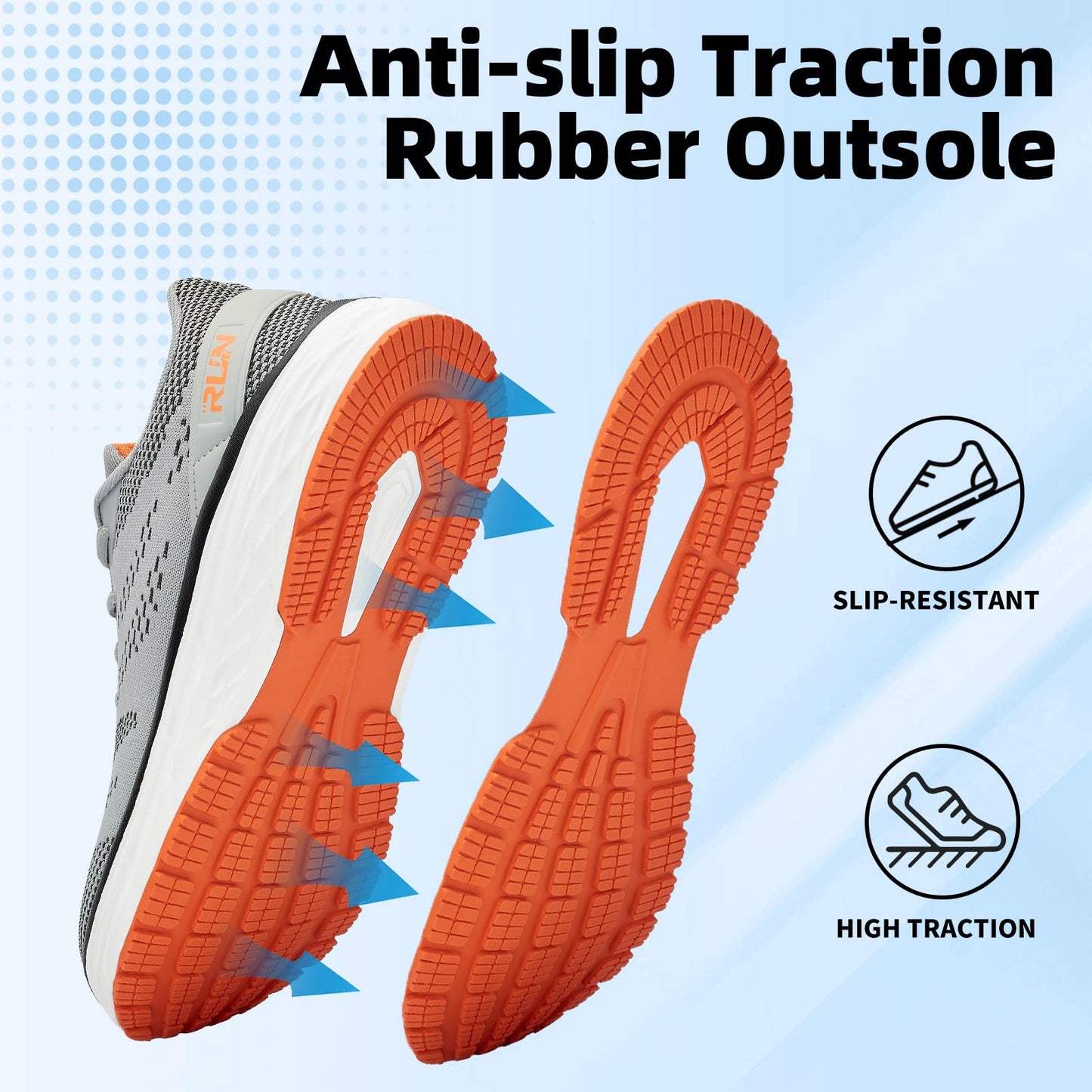 Wide Toe Box Shoes for Men Cushioned Road Running Shoe Non Slip Mens