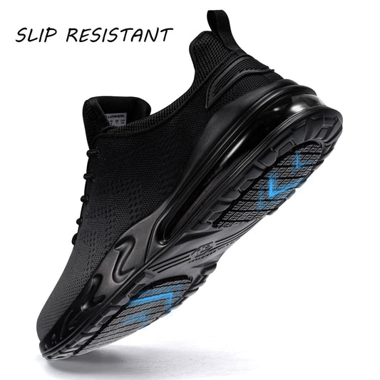 Mens Non Slip Work Shoes Slip On Water Resistant Walking Sneakers