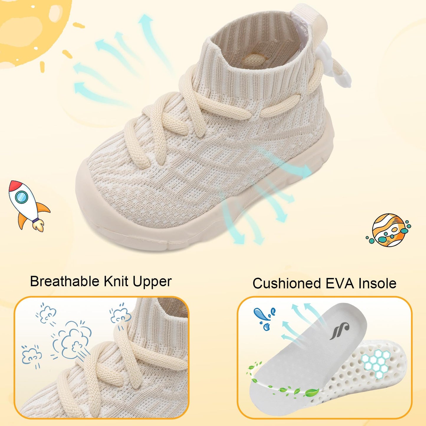 Toddler Shoes High Top Sneakers for Boys Girls Barefoot Wide Walking Tennis Shoes