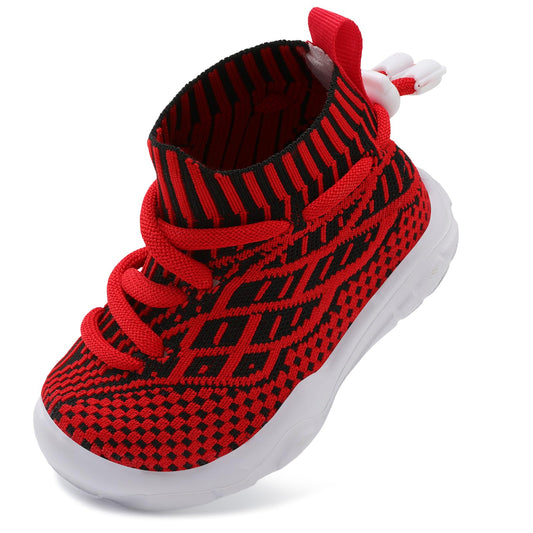 Toddler Shoes High Top Sneakers for Boys Girls Barefoot Wide Walking Tennis Shoes