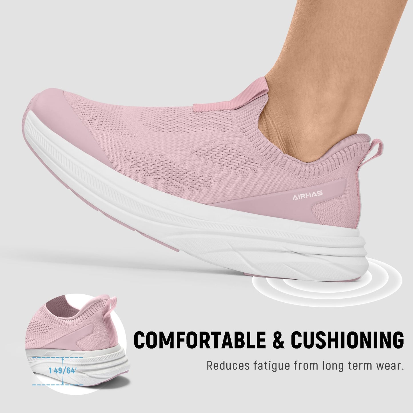 Wide Toe Box Walking Shoes Slip On Breathable Sneakers for Women