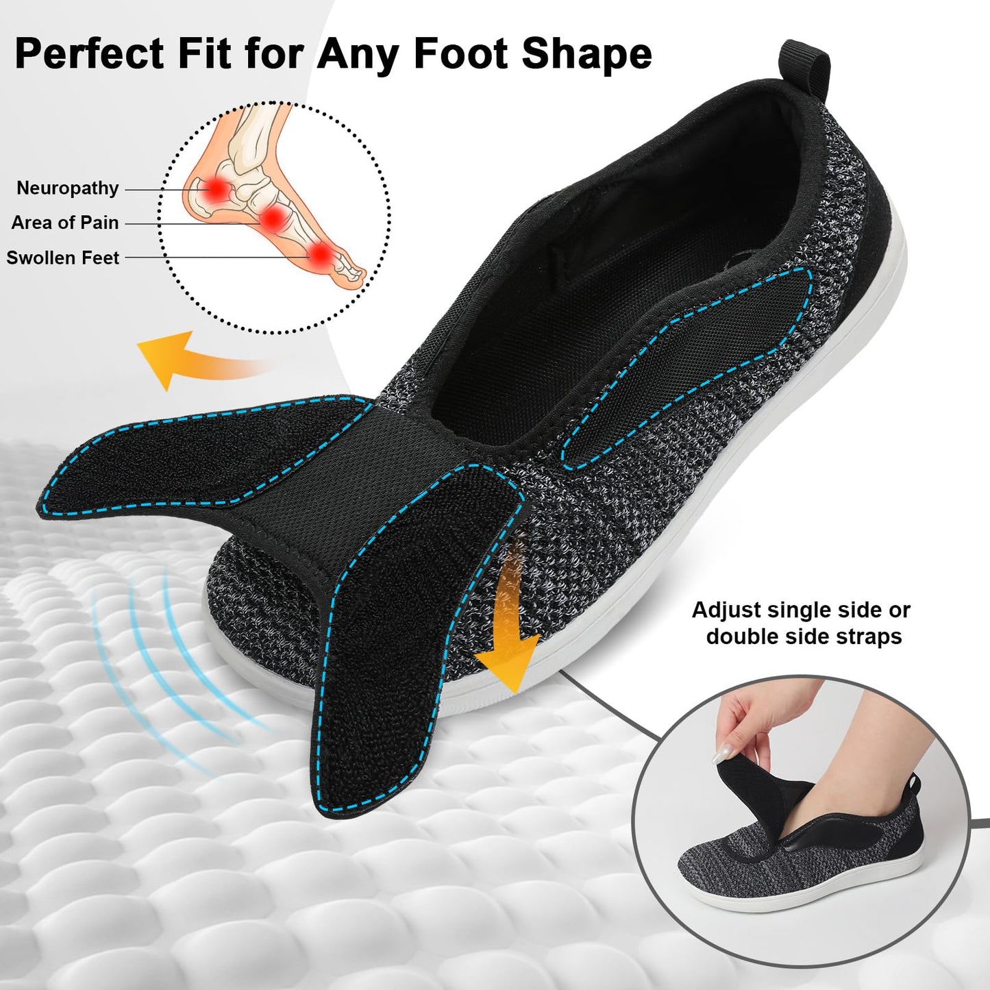 Womens Walking Shoes Comfortable Wide Diabetic Shoes