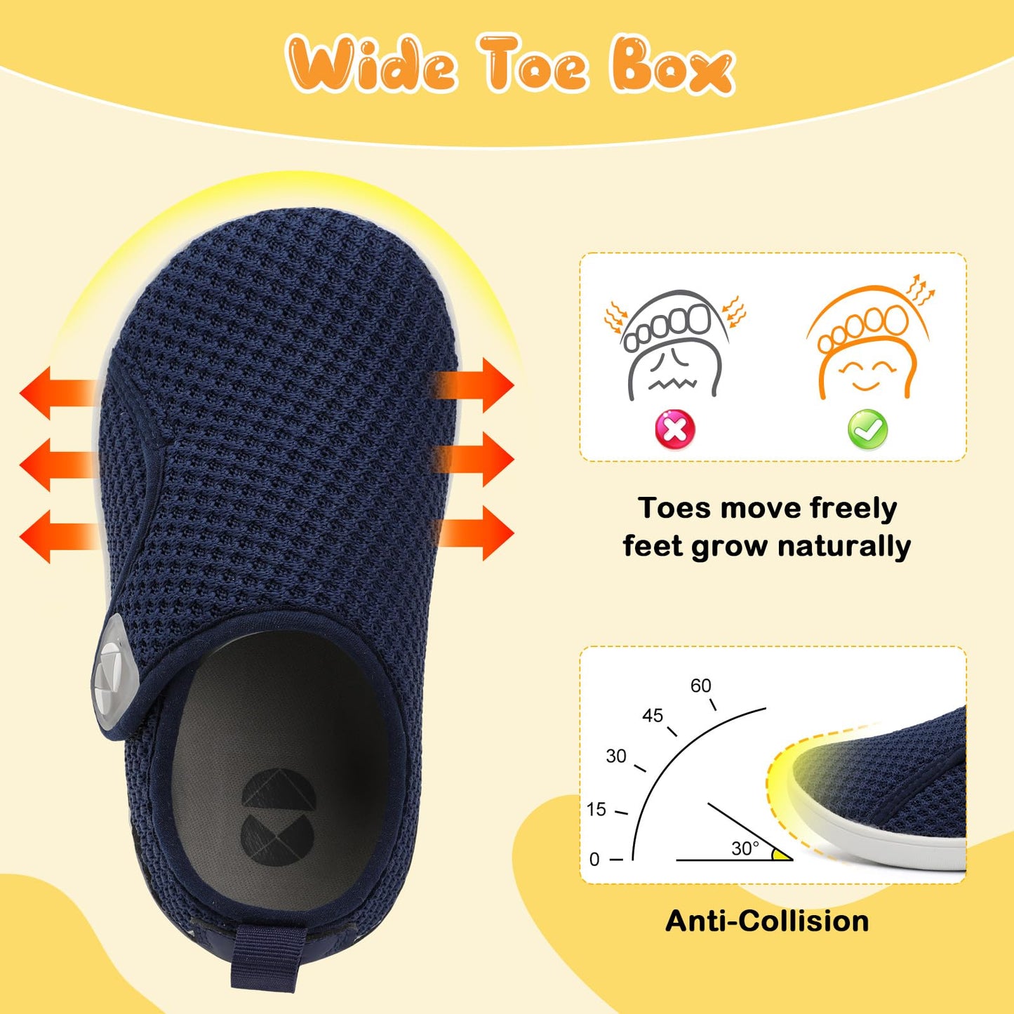 Toddler Shoes Boys Girls Wide Barefoot Shoes