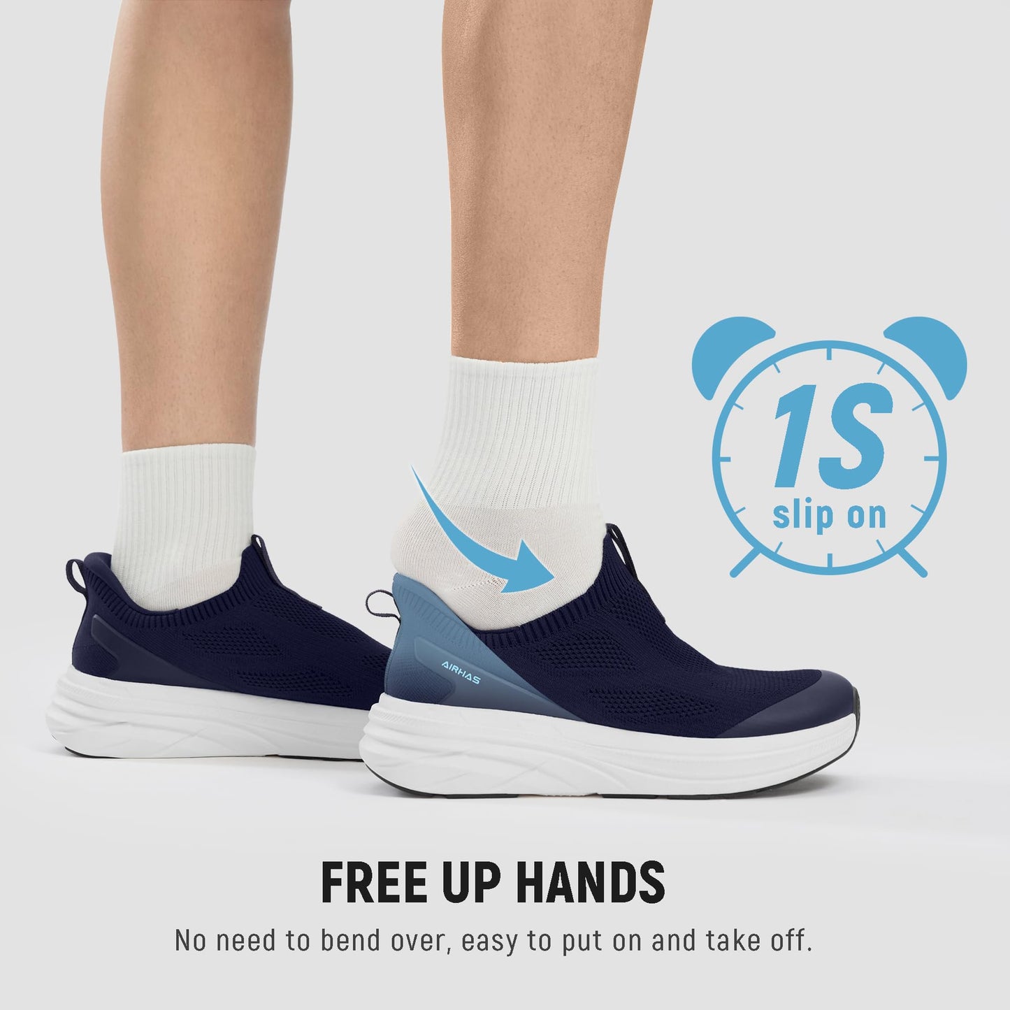 Wide Toe Box Walking Shoes Slip On Breathable Sneakers for Women