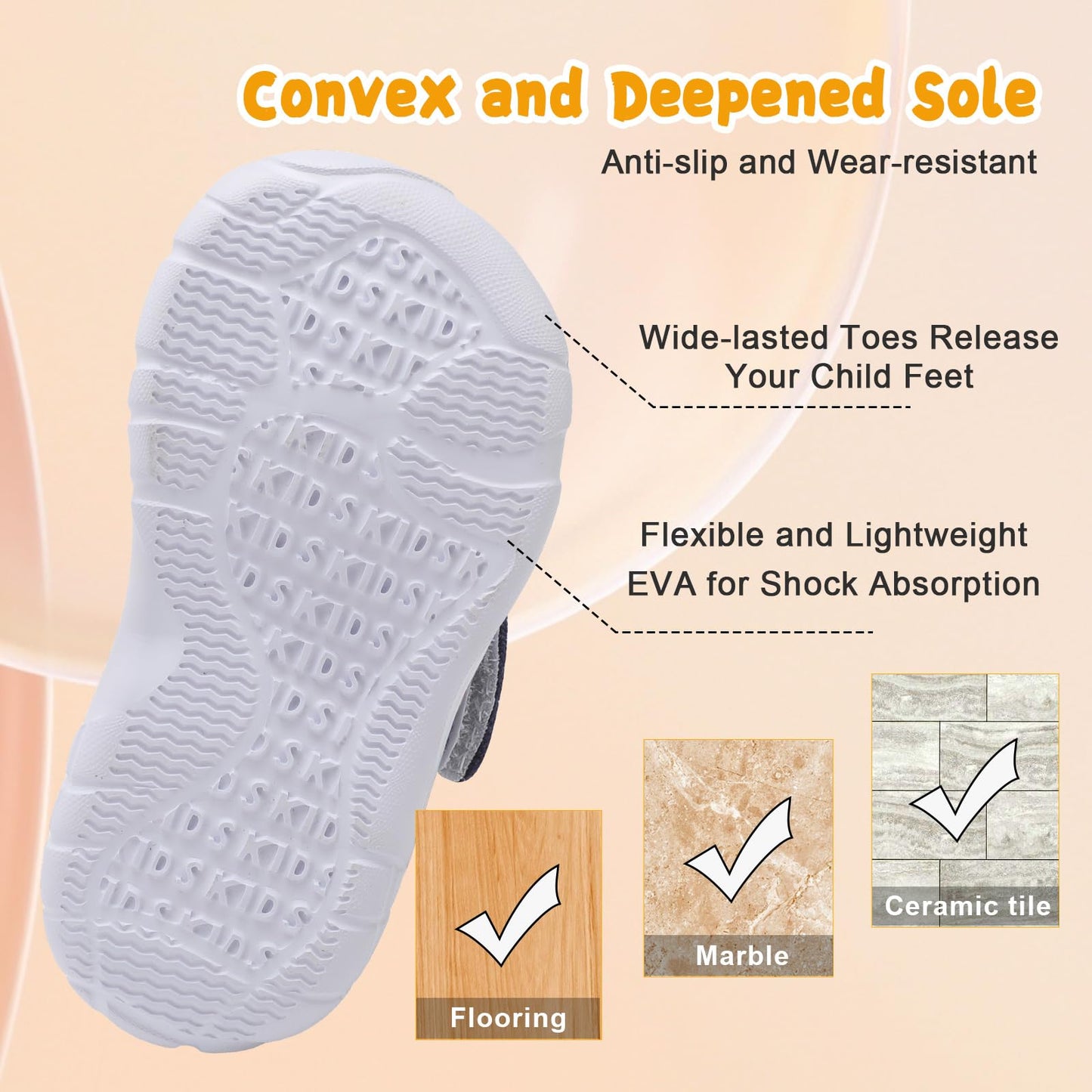 Kids Canvas Shoes Running Shoes for Girls Boys Wide Toe Box Barefoot Toddler Sneakers