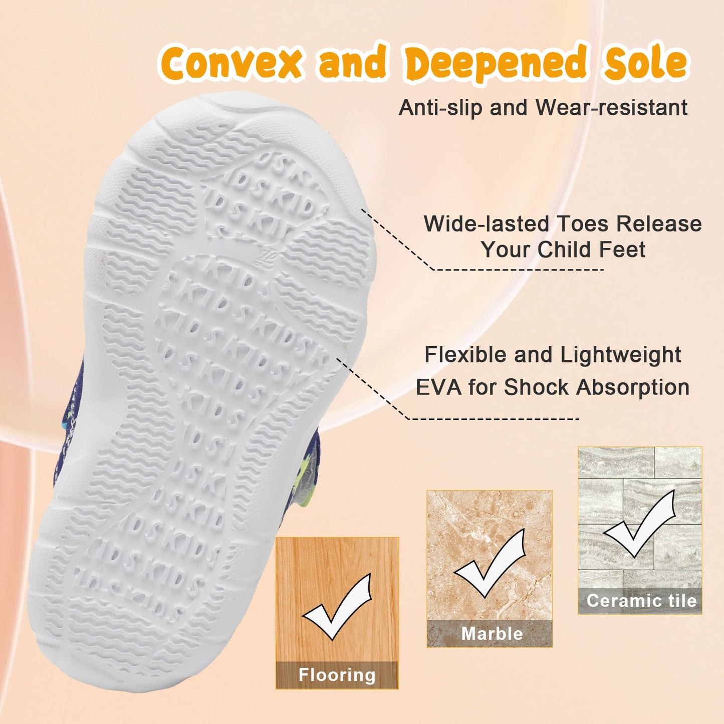 Kids Canvas Shoes Running Shoes for Girls Boys Wide Toe Box Barefoot Toddler Sneakers