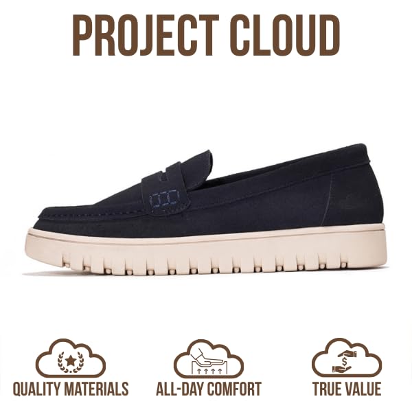 Leather Loafers for Women – Memory Foam Insoles Slip On Shoes for Women