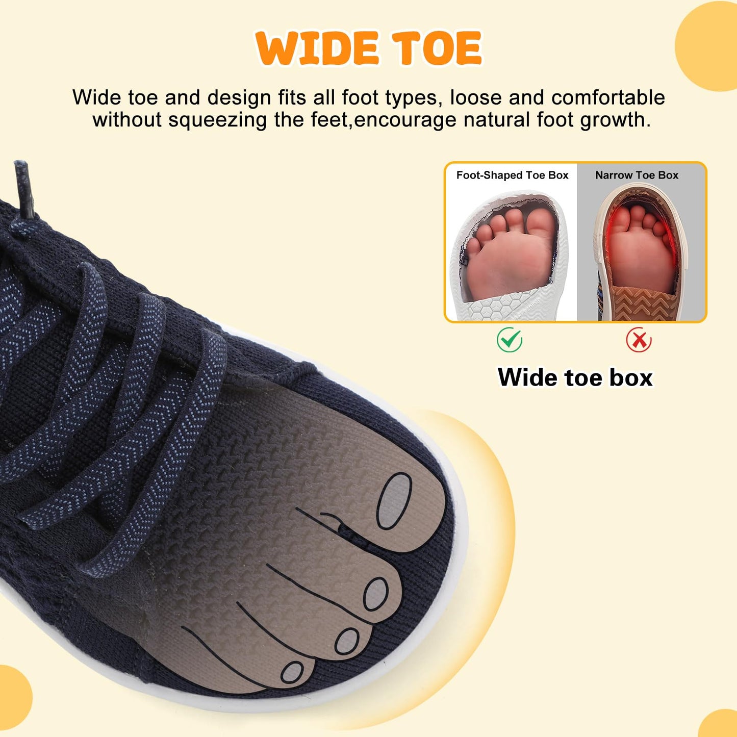 Toddler Shoes Girls Boys Wide Barefoot Shoes