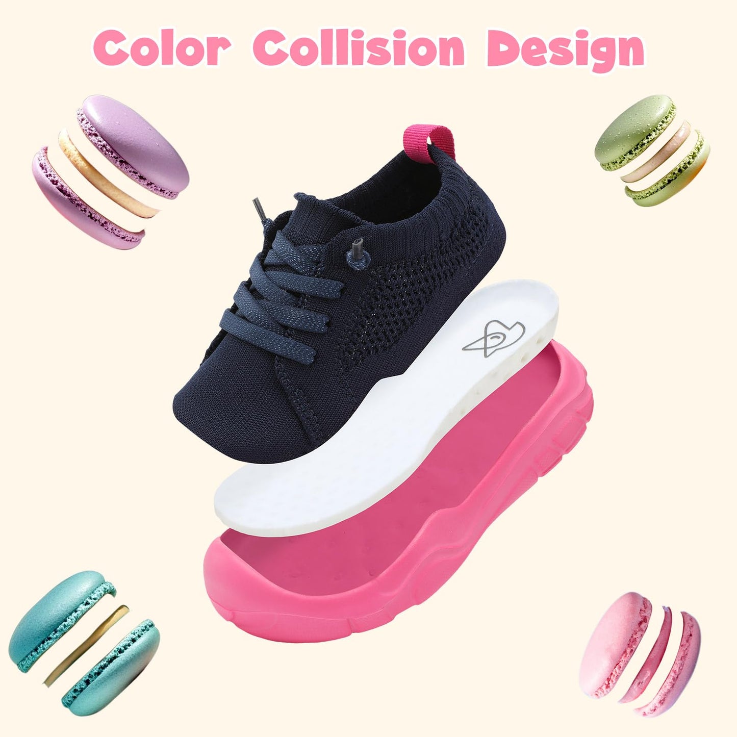 Toddler Shoes Girls Boys Wide Barefoot Shoes Kids Breathable Sneakers Slip on Tennis Shoe Lightweight Sneakers