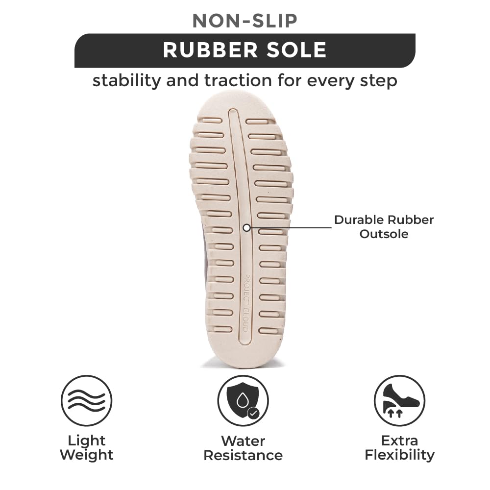 Leather Loafers for Women – Memory Foam Insoles Slip On Shoes for Women