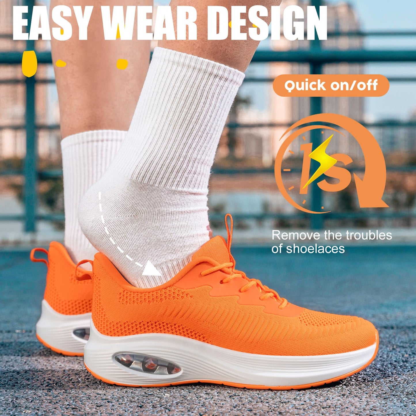 Wide Toe Box Shoes Women Air Cushion Road Running Shoes Extra Wide Width Sneakers