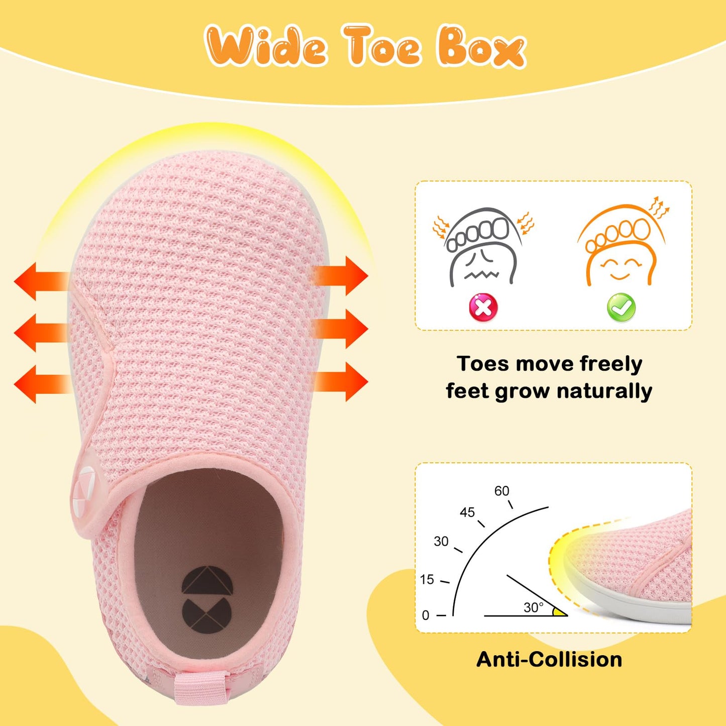 Toddler Shoes Boys Girls Wide Barefoot Shoes