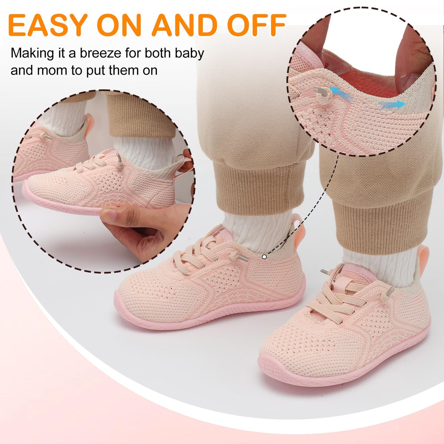 Toddler Barefoot Boys Girls Tennis Shoes
