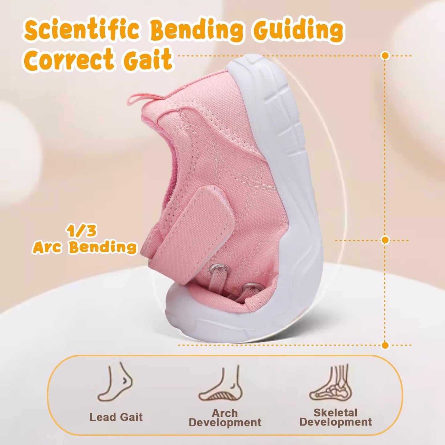 Kids Canvas Shoes Running Shoes for Girls Boys Wide Toe Box Barefoot Toddler Sneakers