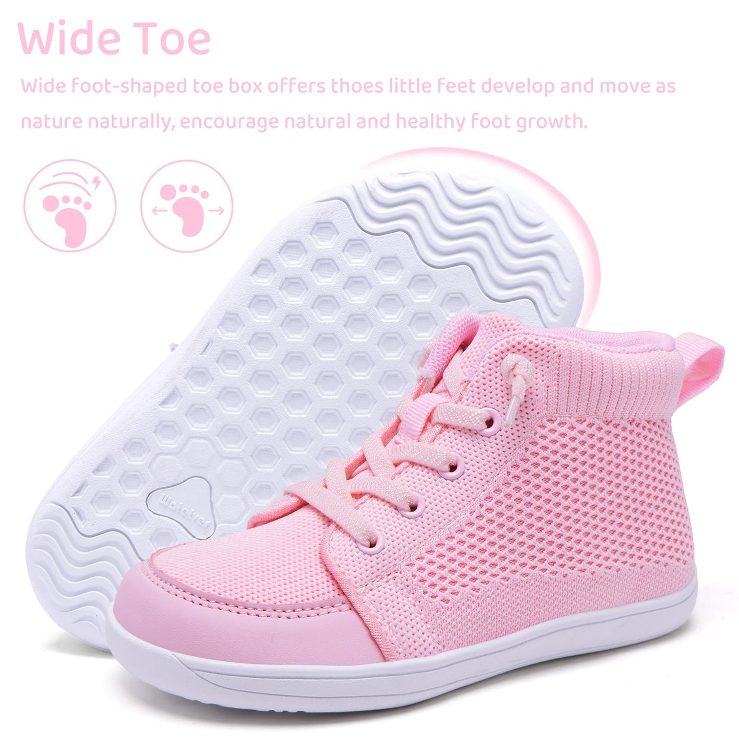 Toddler Little Kids Wide Barefoot Shoes Girls Boys Lightweight Boots