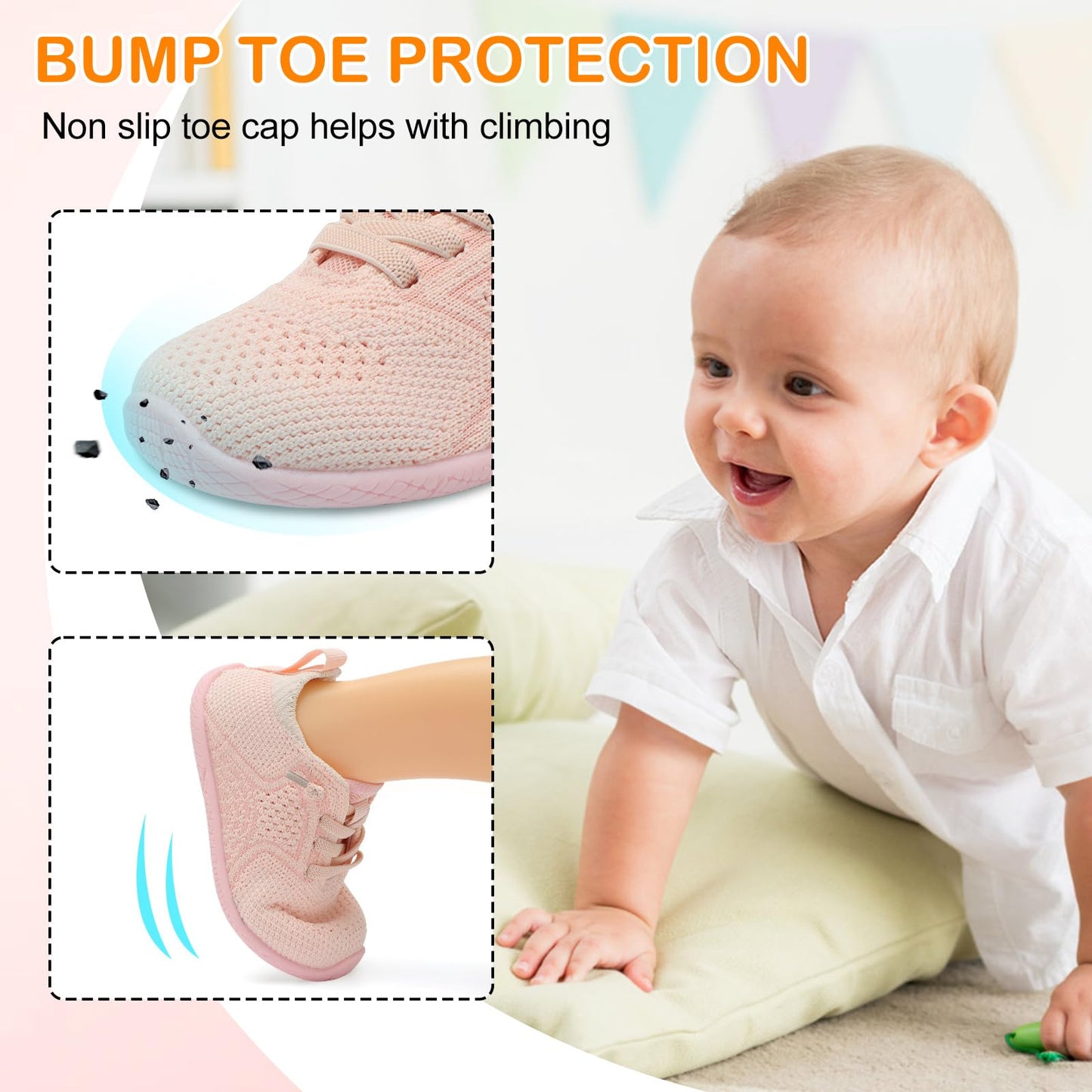 Toddler Barefoot Boys Girls Tennis Shoes