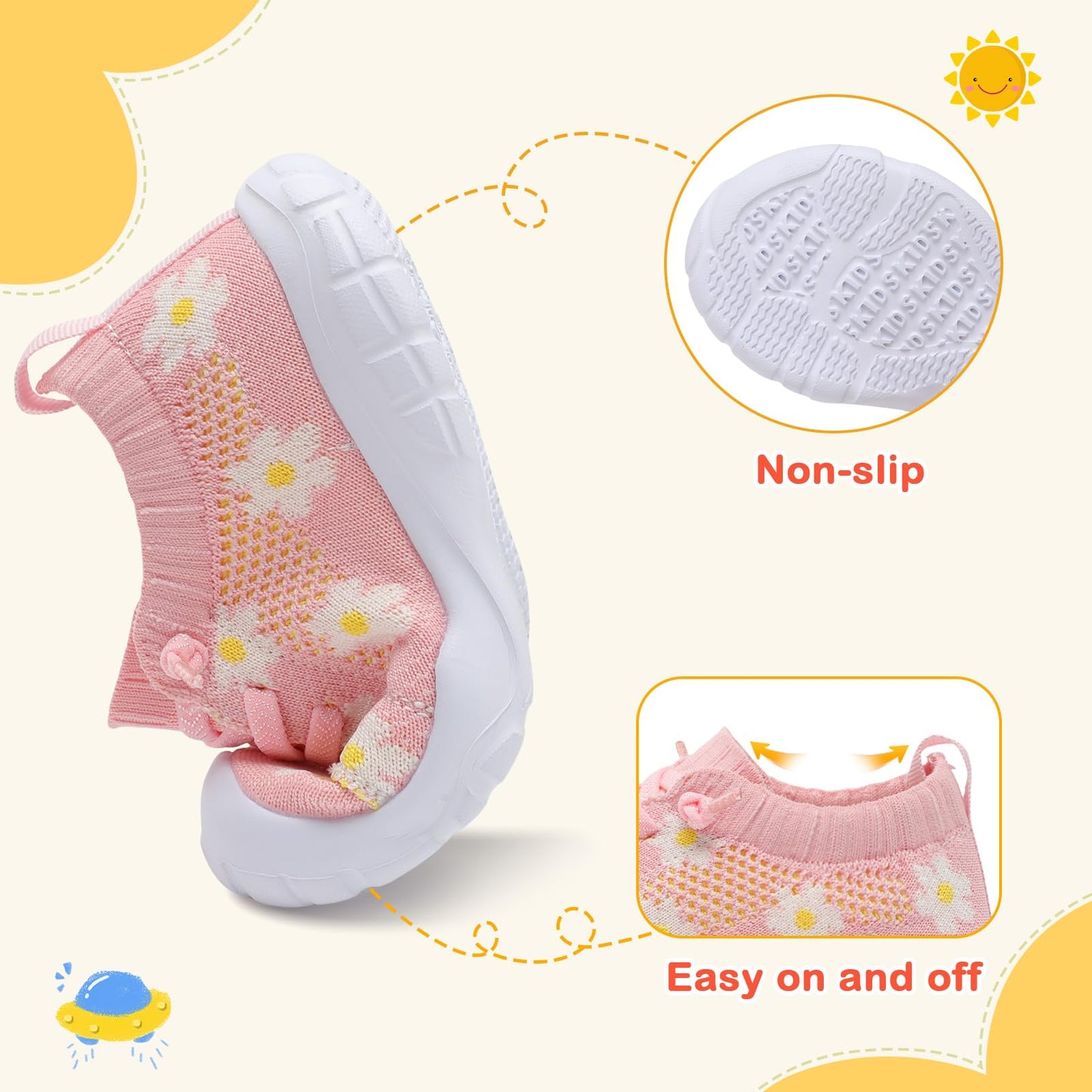 Toddler Shoes Boys Girls Barefoot Shoes Kids Breathable Sneakers