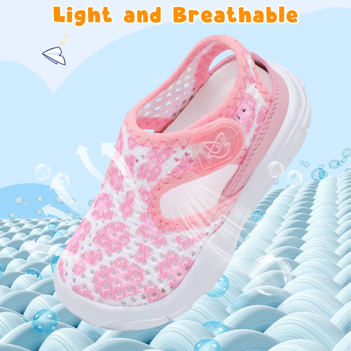 Toddler Sandals Boys Girls Wide Sandals Kids Water Sandal Shoes Lightweight Barefoot Summer Shoes for Beach Swim