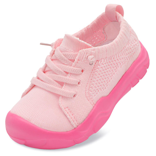 Toddler Shoes Girls Boys Wide Barefoot Shoes Kids Breathable Sneakers Slip on Tennis Shoe Lightweight Sneakers