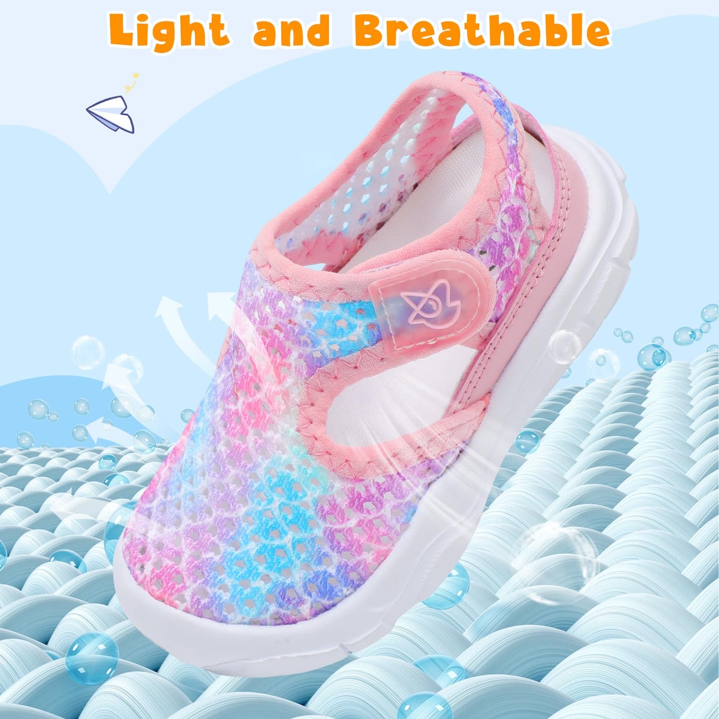 Toddler Sandals Boys Girls Wide Sandals Kids Water Sandal Shoes Lightweight Barefoot Summer Shoes for Beach Swim