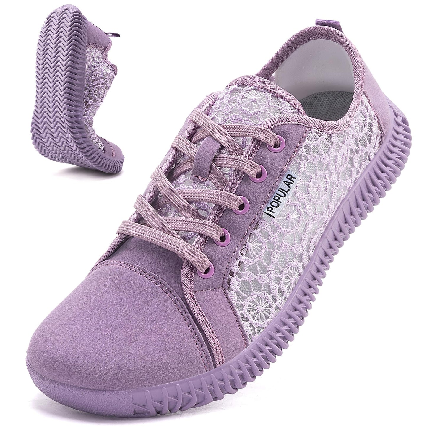 Wide Toe Box Shoes Zero Drop Non Slip Extra Wide Width Fashion Sneakers Ultra Light Breathable Walking Shoes Casual Sneakers for Travel Work Trainers