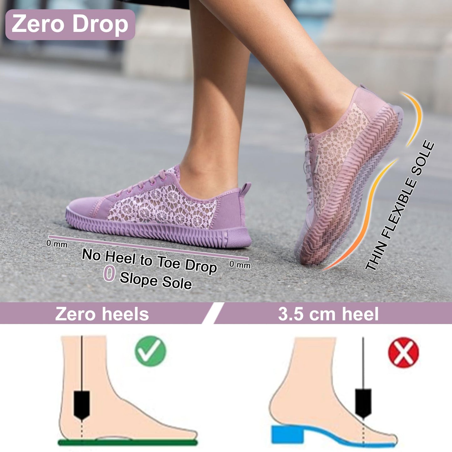 Wide Toe Box Shoes Zero Drop Non Slip Extra Wide Width Fashion Sneakers Ultra Light Breathable Walking Shoes Casual Sneakers for Travel Work Trainers