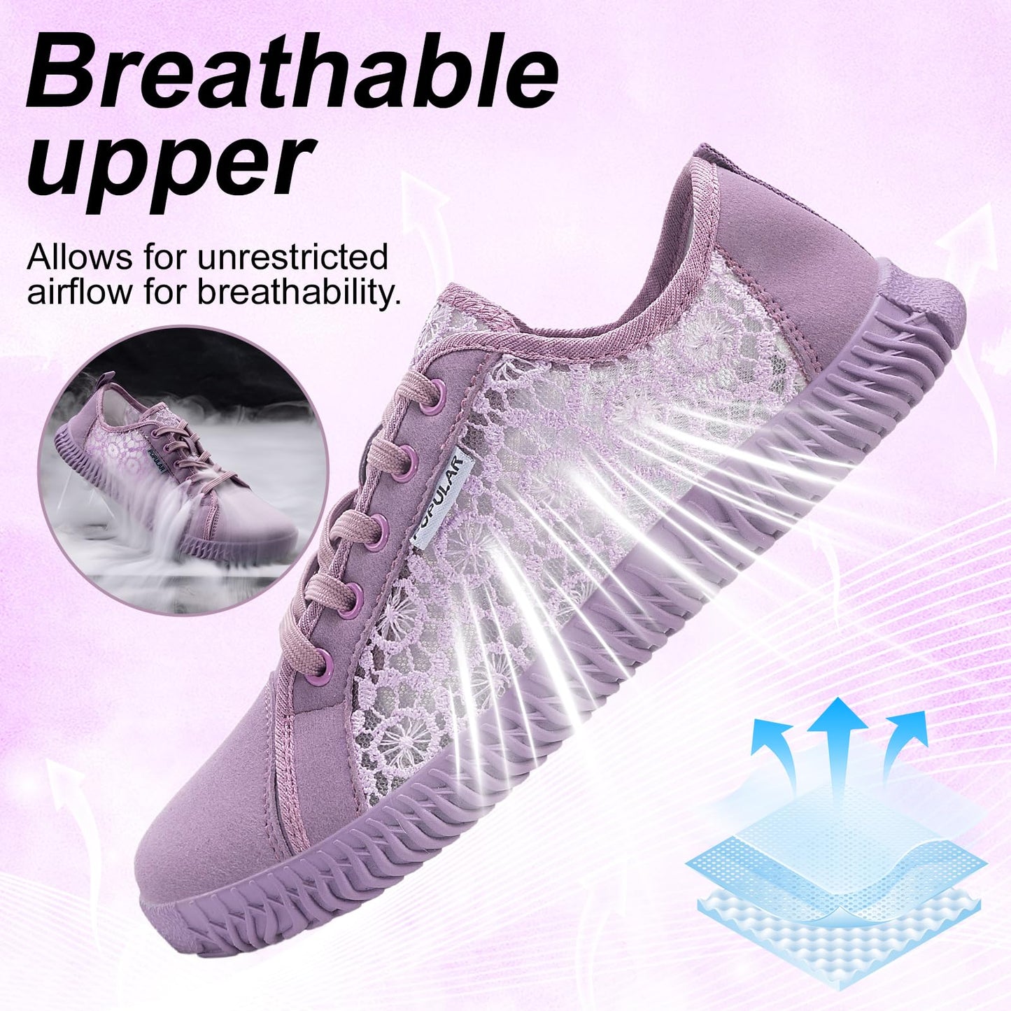 Wide Toe Box Shoes Zero Drop Non Slip Extra Wide Width Fashion Sneakers Ultra Light Breathable Walking Shoes Casual Sneakers for Travel Work Trainers