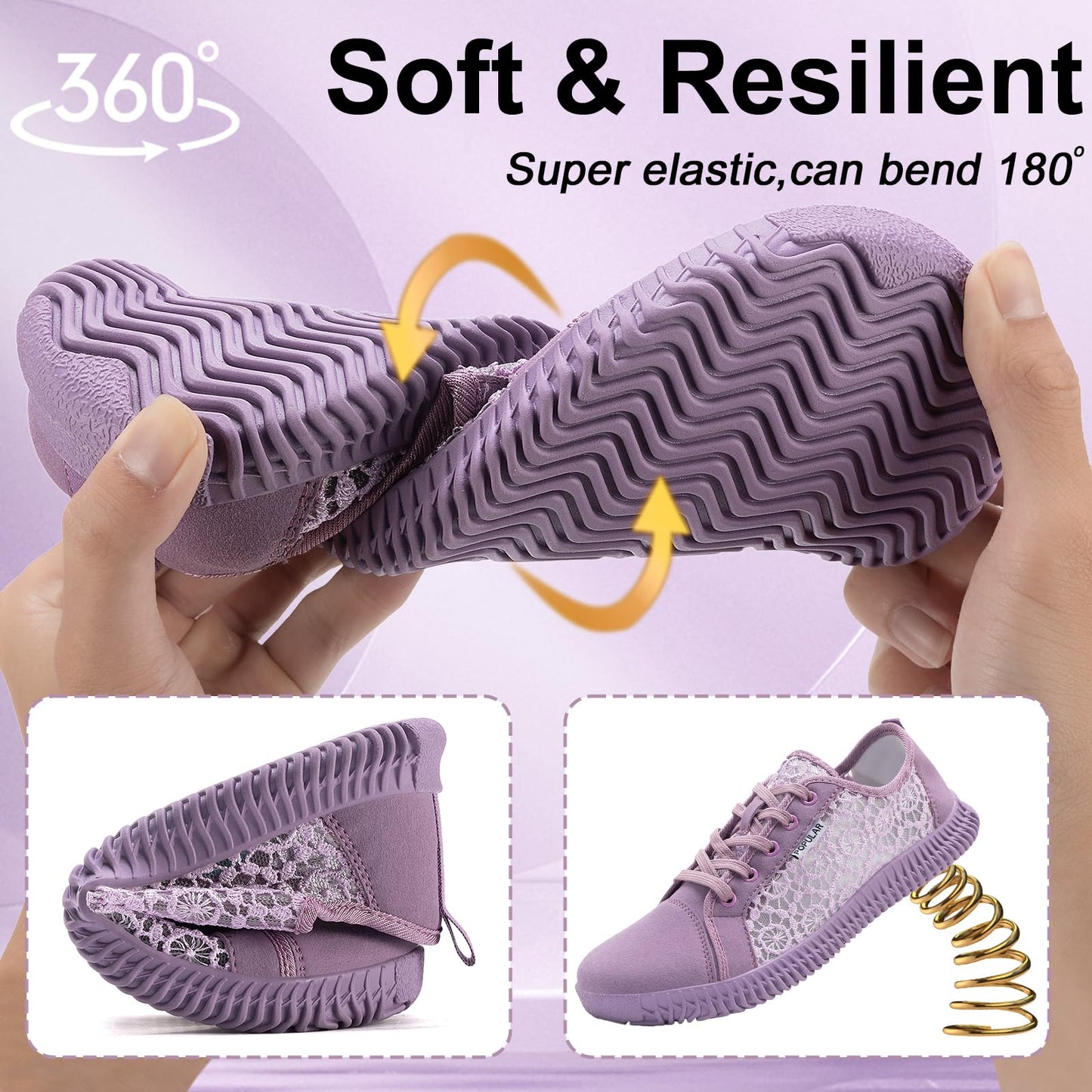 Wide Toe Box Shoes Zero Drop Non Slip Extra Wide Width Fashion Sneakers Ultra Light Breathable Walking Shoes Casual Sneakers for Travel Work Trainers
