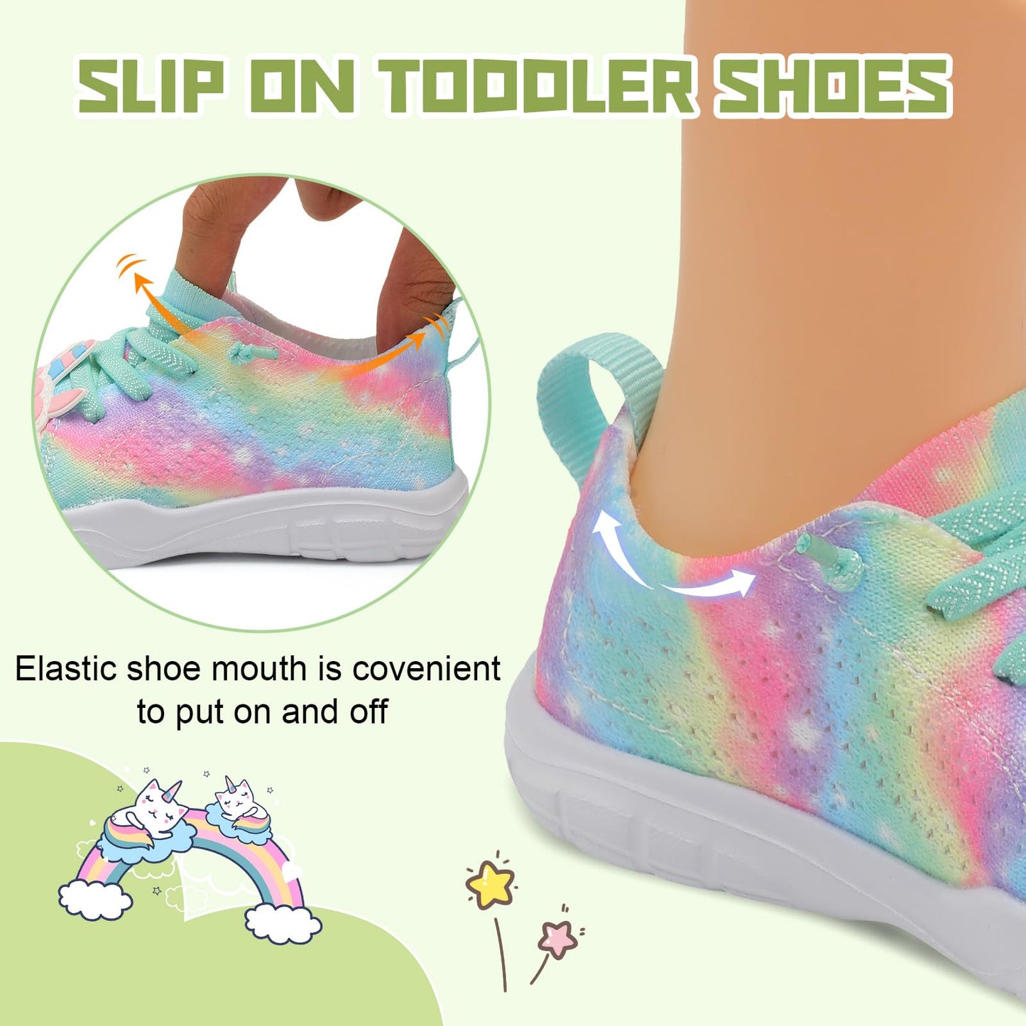 Toddler Shoes for Boys Girls Slip on Sneakers Wide Toe Walking Shoes