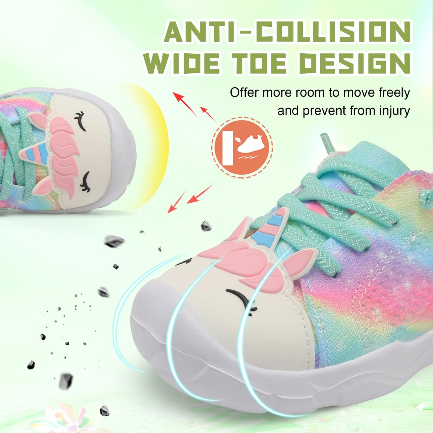 Toddler Shoes for Boys Girls Slip on Sneakers Wide Toe Walking Shoes