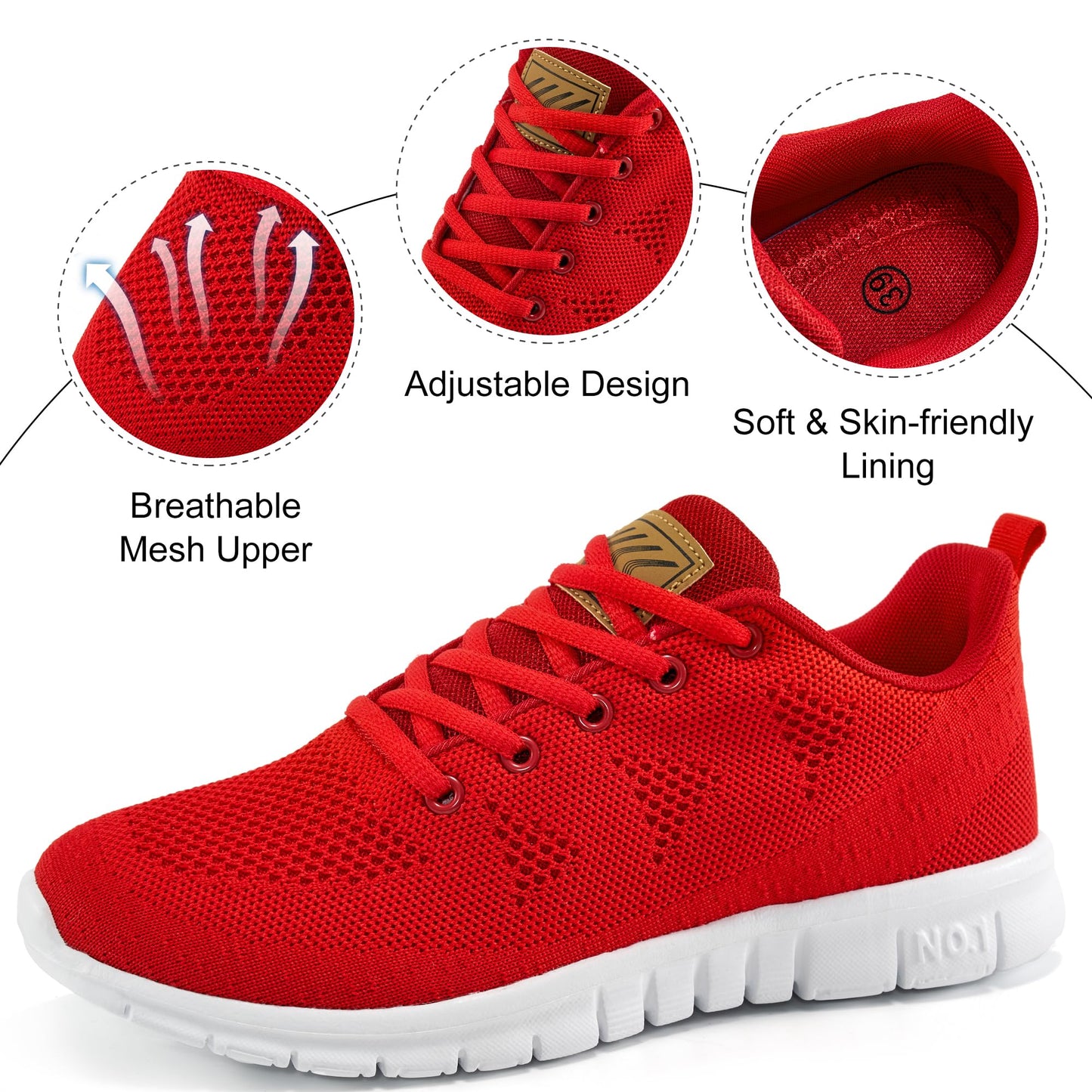 Womens Sneakers Tennis Shoes: Fashion Lightweight Non Slip Footwear for Running Walking Casual