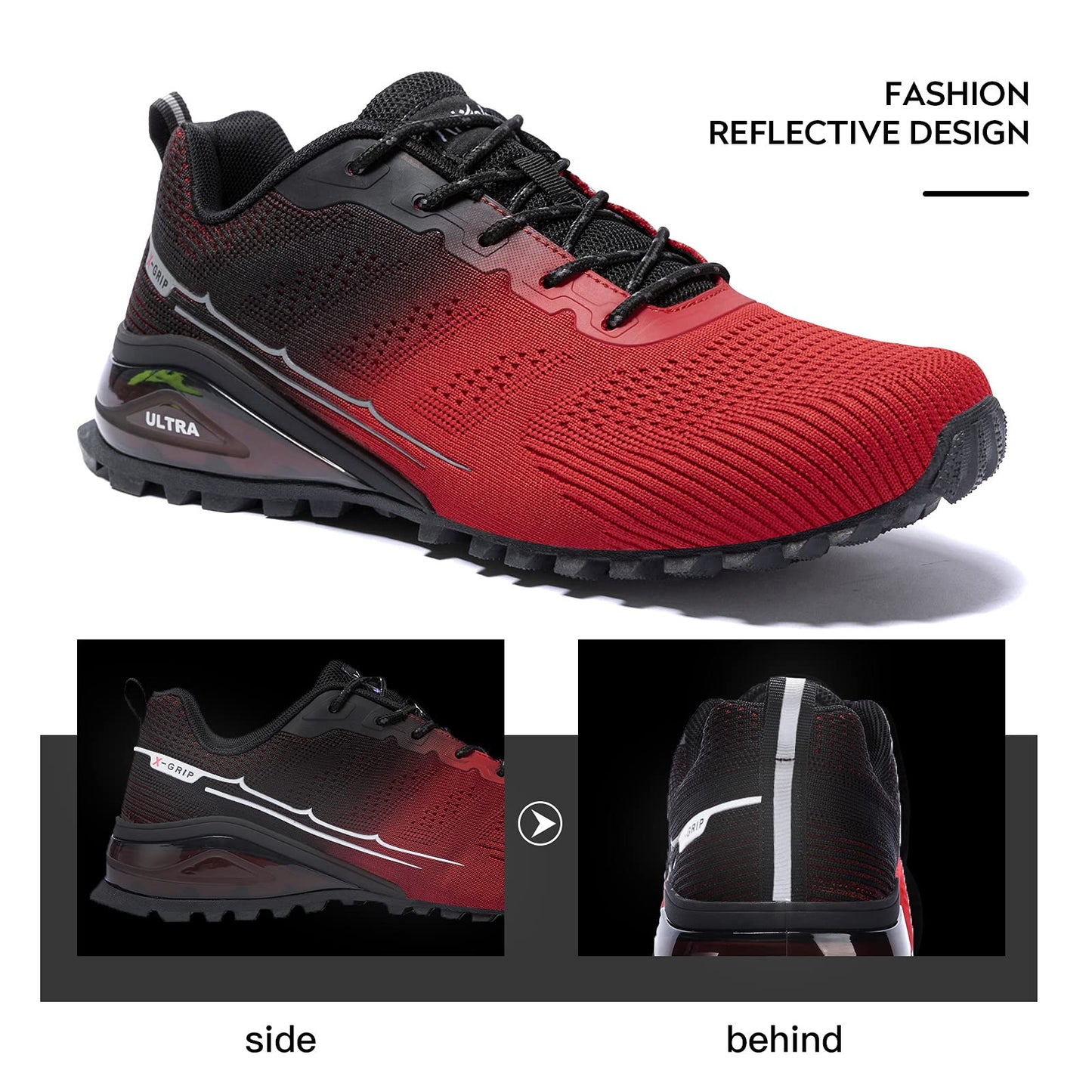 Men's Trail Running Shoes Fashion Walking Hiking Sneakers for Men Tennis