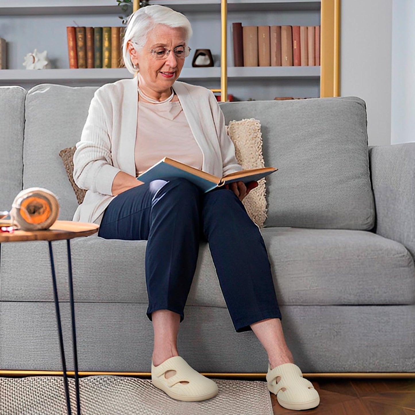 Diabetic Shoes for Women Adjustable Extra Wide Barefoot Walking Shoes