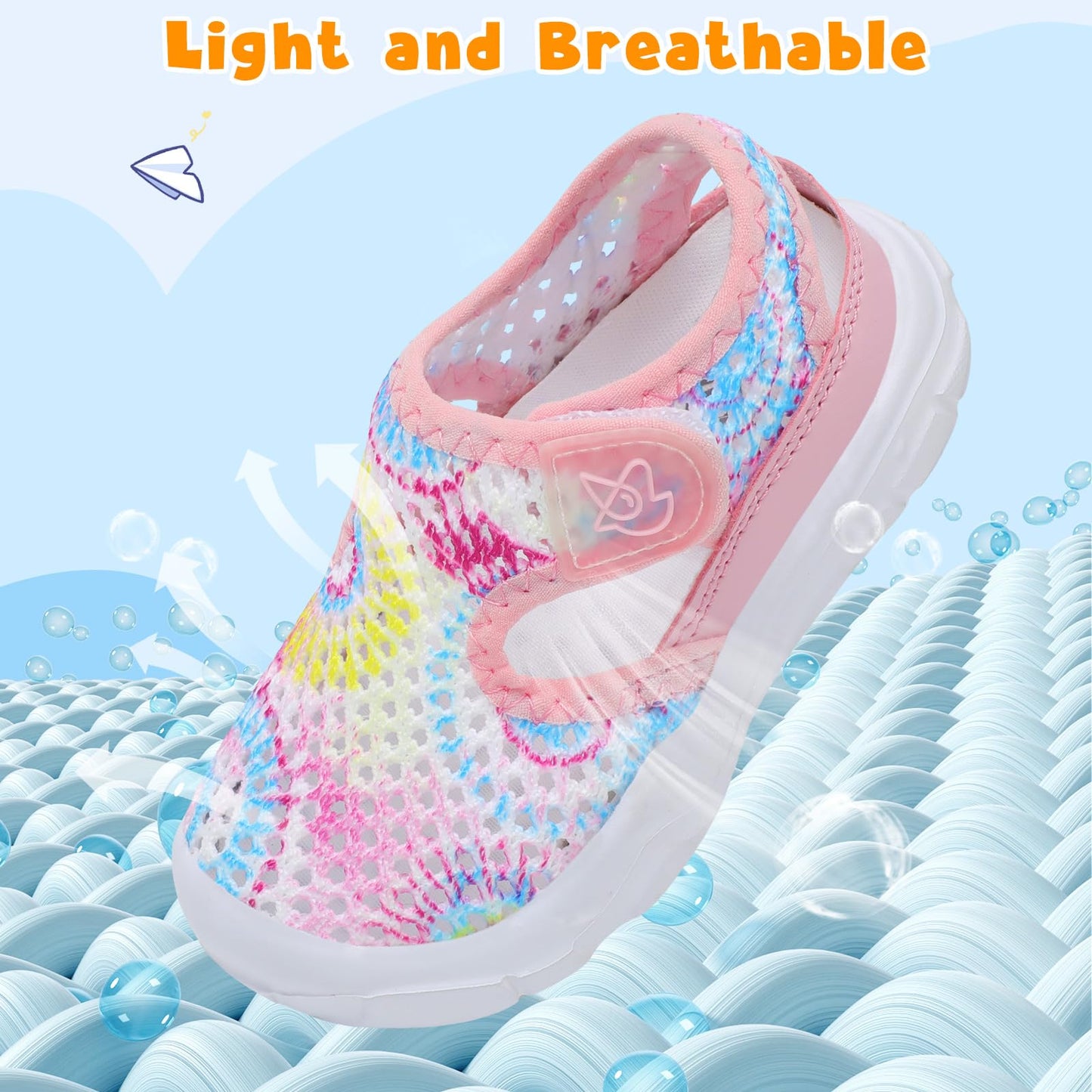 Toddler Sandals Boys Girls Wide Sandals Kids Water Sandal Shoes Lightweight Barefoot Summer Shoes for Beach Swim